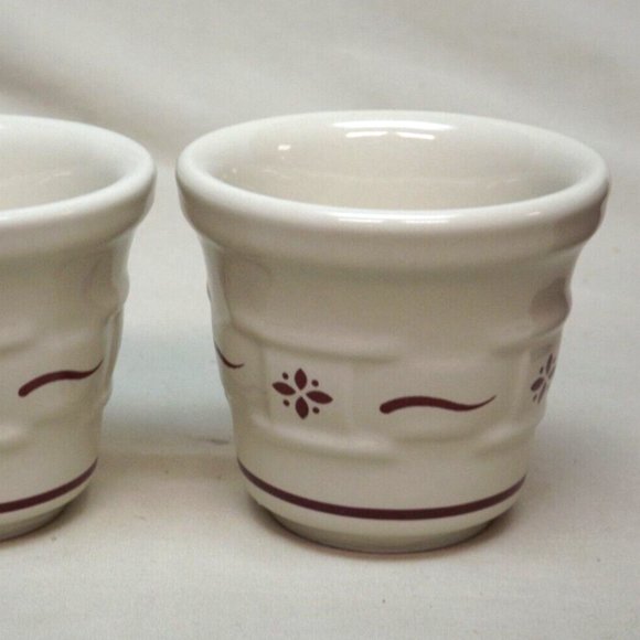 Longaberger Pottery Set of 2 Traditional Red Woven Traditions Votives New in Box - Picture 7 of 9